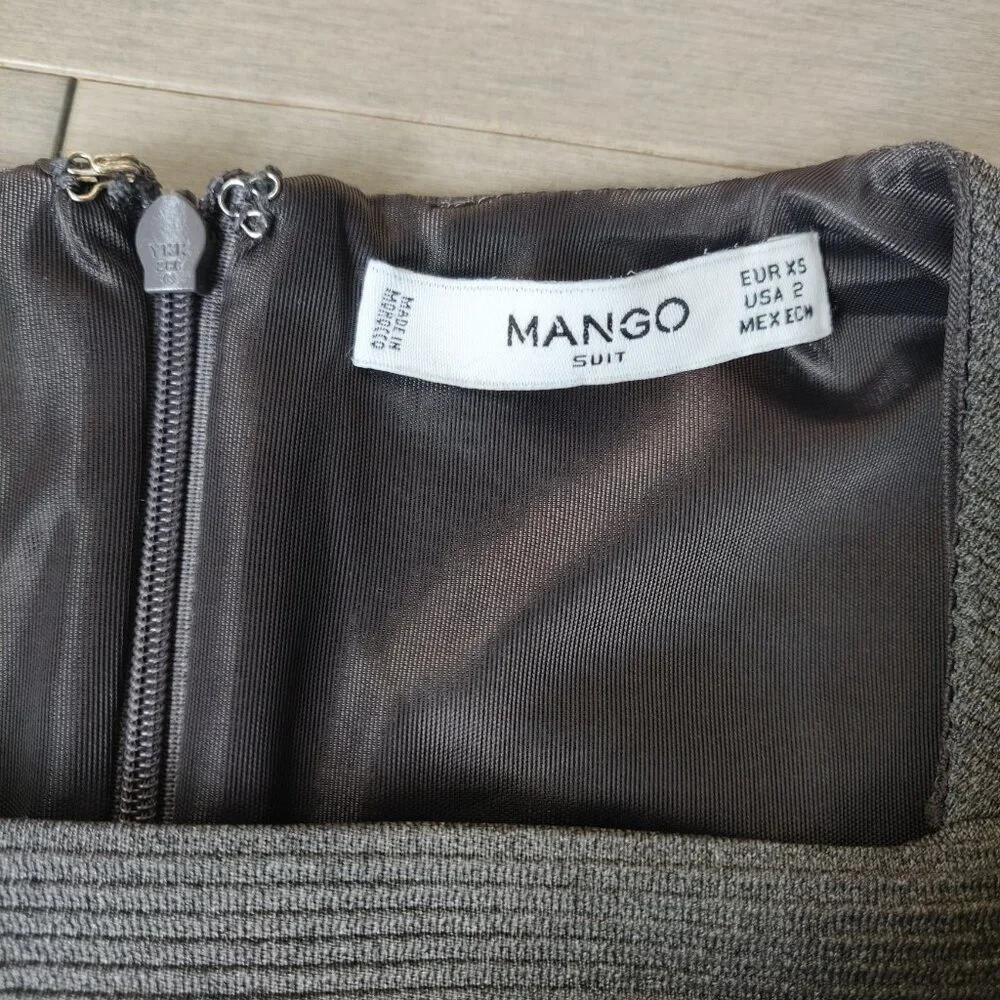 Mango Suit Sleeveless Tube Bodycon Ribbed Midi Dress Size Extra-Small - Picture 5 of 13